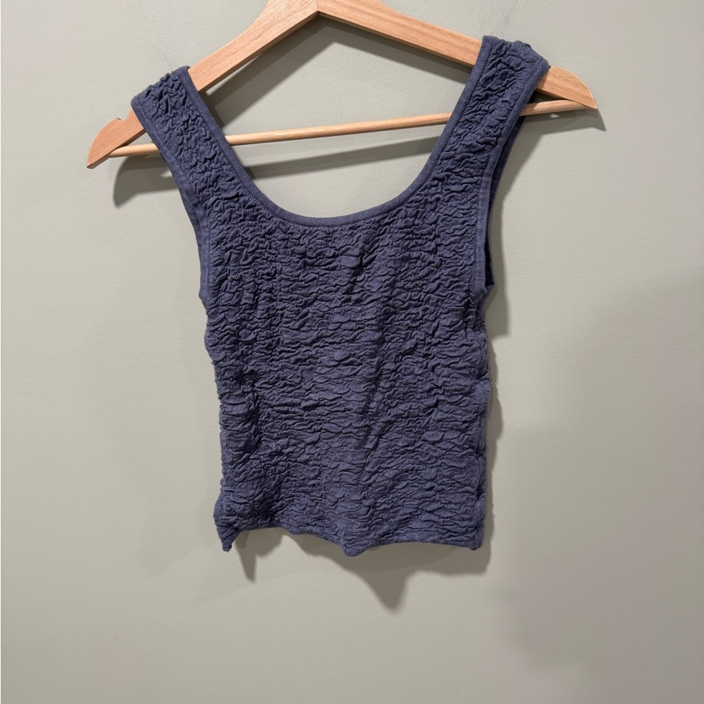 NATURAL LIFE Textured Navy Tank Top - Picture 4 of 4